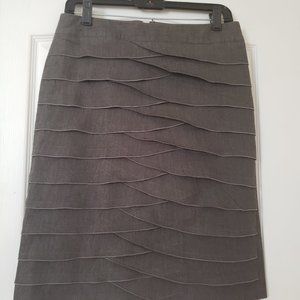 Denim Layered Brown Skirt